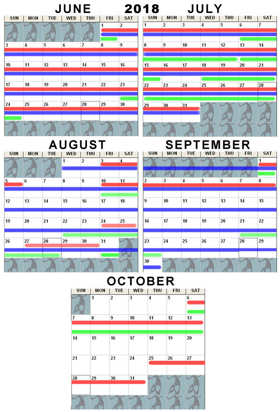 Calendar Season 2018
